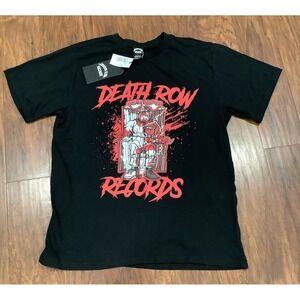 DEATH ROW RECORDS Shirt ADULT Large BLACK RAP Hip Hop Suge Knight DRE Snoop NWT